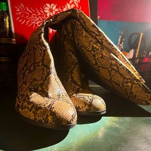 Plus Snakeskin Knee High Boots
